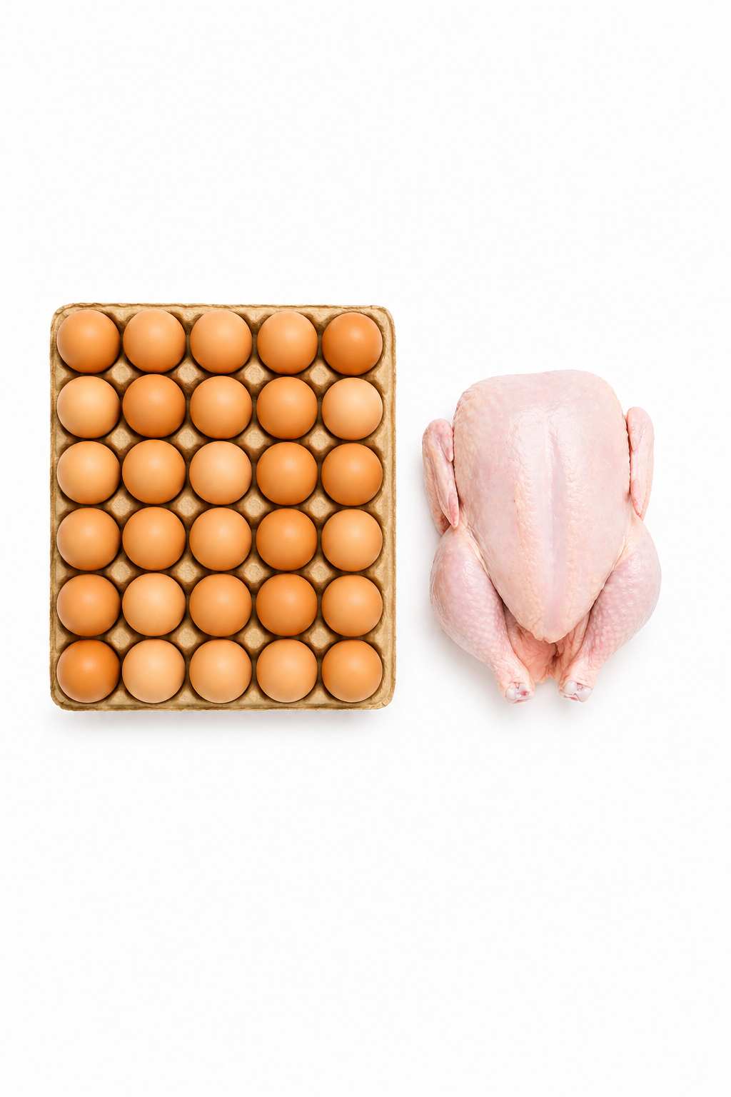 1 crate double yolk + 1 chicken (free delivery)