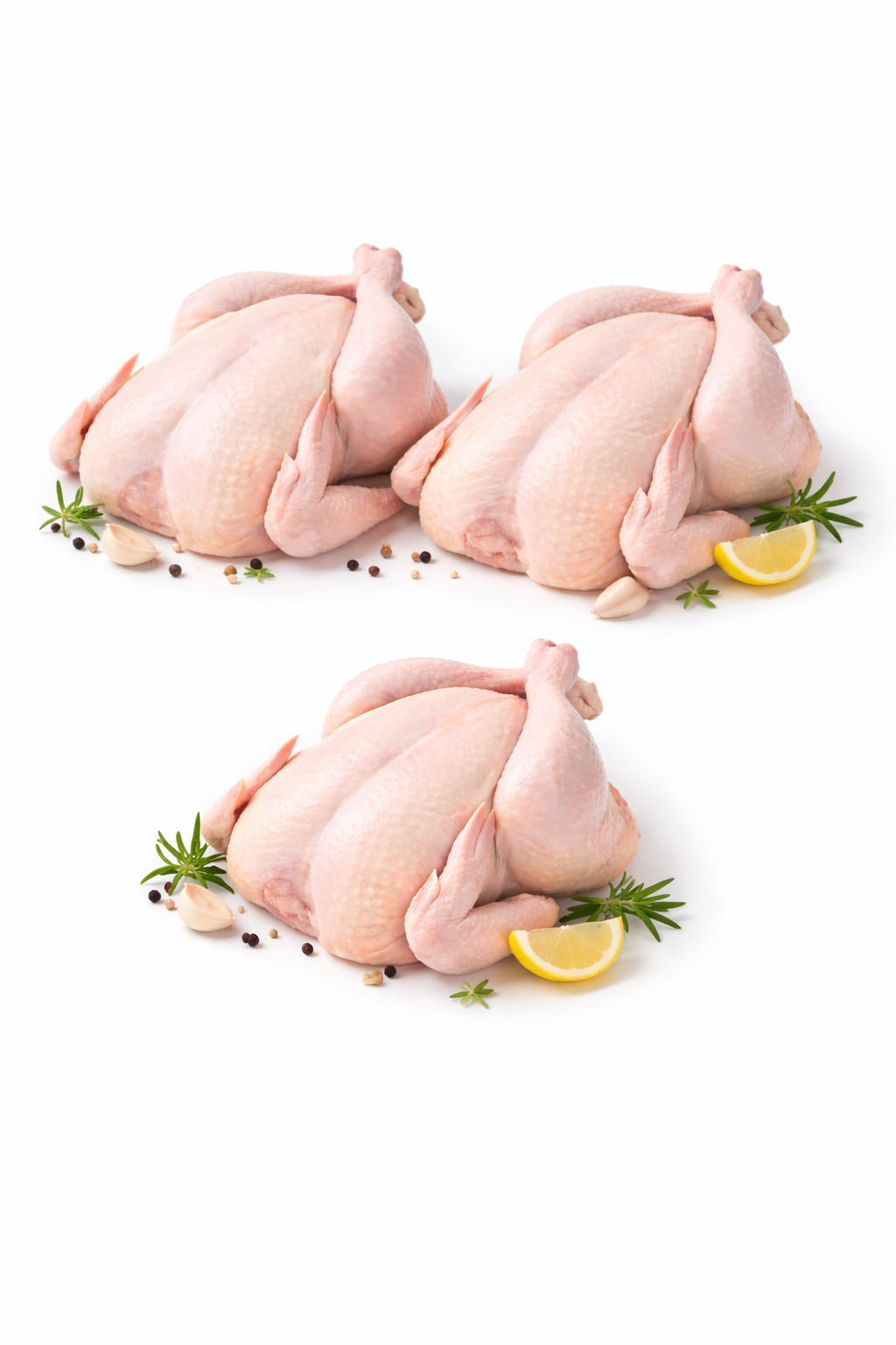 Lohman brown fresh meat (Three chickens)